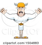 Clipart Of A Scared Buff Caucasian Male Hermes Royalty Free Vector Illustration