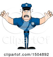 Poster, Art Print Of Scared Buff Caucasian Male Police Officer