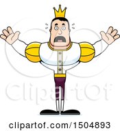 Clipart Of A Scared Buff Caucasian Male Prince Royalty Free Vector Illustration