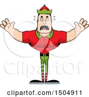Poster, Art Print Of Scared Buff Caucasian Male Christmas Elf