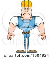 Poster, Art Print Of Sad Buff Caucasian Male Construction Worker