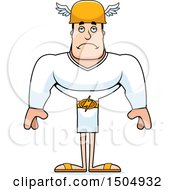 Clipart Of A Sad Buff Caucasian Male Hermes Royalty Free Vector Illustration