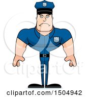 Poster, Art Print Of Sad Buff Caucasian Male Police Officer