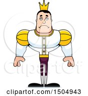 Clipart Of A Sad Buff Caucasian Male Prince Royalty Free Vector Illustration
