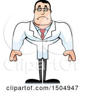 Poster, Art Print Of Sad Buff Caucasian Male Scientist