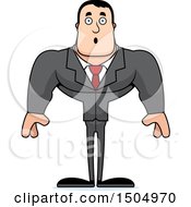 Clipart Of A Surprised Buff Caucasian Male Royalty Free Vector Illustration