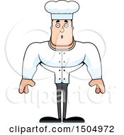 Clipart Of A Surprised Buff Caucasian Male Chef Royalty Free Vector Illustration