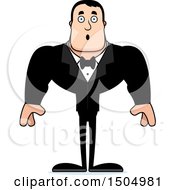 Clipart Of A Surprised Buff Caucasian Male Groom Royalty Free Vector Illustration
