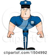 Poster, Art Print Of Surprised Buff Caucasian Male Police Officer