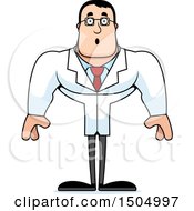 Clipart Of A Shocked Buff Caucasian Male Scientist Royalty Free Vector Illustration