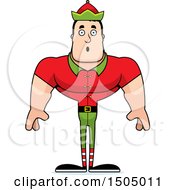 Poster, Art Print Of Surprised Buff Caucasian Male Christmas Elf