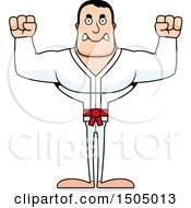 Poster, Art Print Of Mad Buff Caucasian Karate Man