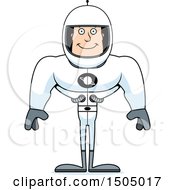 Poster, Art Print Of Happy Buff Caucasian Male Astronaut