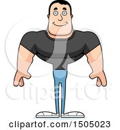 Clipart Of A Happy Buff Casual Caucasian Man Royalty Free Vector Illustration
