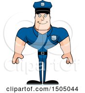 Poster, Art Print Of Happy Buff Caucasian Male Police Officer