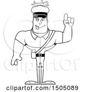 Clipart Of A Black And White Drunk Buff Male Postal Worker Royalty Free Vector Illustration
