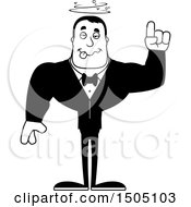 Clipart Of A Black And White Drunk Buff Male Groom Royalty Free Vector Illustration