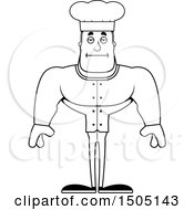 Poster, Art Print Of Black And White Bored Buff Male Chef