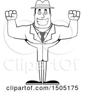 Poster, Art Print Of Black And White Cheering Buff Male Detective