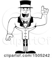 Poster, Art Print Of Black And White Buff Male Circus Ringmaster With An Idea