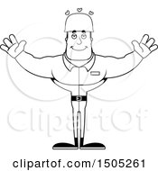Clipart Of A Black And White Buff Male Army Soldier With Open Arms Royalty Free Vector Illustration
