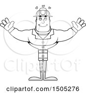 Poster, Art Print Of Black And White Buff Male With Open Arms
