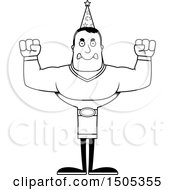 Poster, Art Print Of Black And White Mad Buff Male Wizard