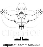 Clipart Of A Black And White Scared Buff Male Army Soldier Royalty Free Vector Illustration