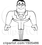 Poster, Art Print Of Black And White Happy Buff Male Scientist