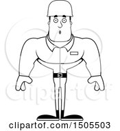 Clipart Of A Black And White Surprised Buff Male Army Soldier Royalty Free Vector Illustration