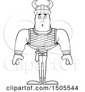 Poster, Art Print Of Black And White Surprised Buff Male Viking