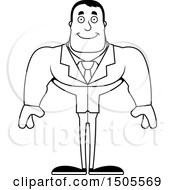 Poster, Art Print Of Black And White Happy Buff Male