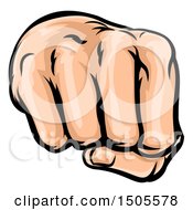 Clipart Of A Cartoon Fist Punching Royalty Free Vector Illustration