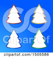 Poster, Art Print Of Blue Background With Christmas Tree Frames