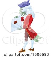 Poster, Art Print Of Fish Footman Holding A Letter