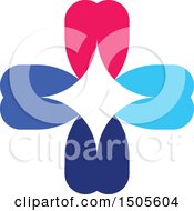 Clipart Of A Tooth Cross Dental Design Royalty Free Vector Illustration