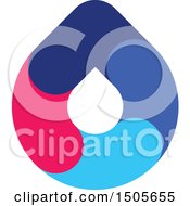 Clipart Of A Water Drop Design Royalty Free Vector Illustration