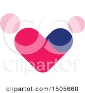 Clipart Of An Abstract Couple Forming A Heart Royalty Free Vector Illustration
