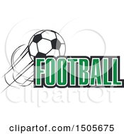 Clipart Of A Soccer Ball And Text Design Royalty Free Vector Illustration