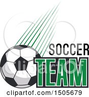 Clipart Of A Soccer Ball And Text Design Royalty Free Vector Illustration