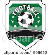Clipart Of A Soccer Ball Shield Royalty Free Vector Illustration
