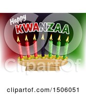 Clipart Of A Happy Kwanzaa Greeting And Candles Royalty Free Vector Illustration