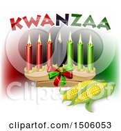 Poster, Art Print Of Kwanzaa Candles With Corn And Text