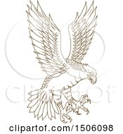 Poster, Art Print Of Flying Osprey Swooping With Talons Ready To Grab Prey