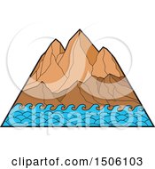 Poster, Art Print Of Mountain Peaks With Ocean Waves
