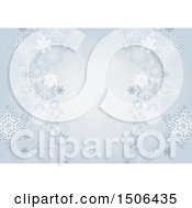 Clipart Of A Christmas Background With Snowflakes Royalty Free Vector Illustration