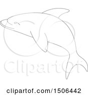 Poster, Art Print Of Dolphin Made Of Black Dots