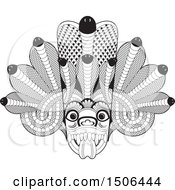 Poster, Art Print Of Black And White Sri Lanka Maha Kola Devil Mask