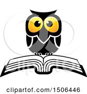 Poster, Art Print Of Wise Owl Over A Book