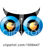 Poster, Art Print Of Owl Face With A Pen Nib